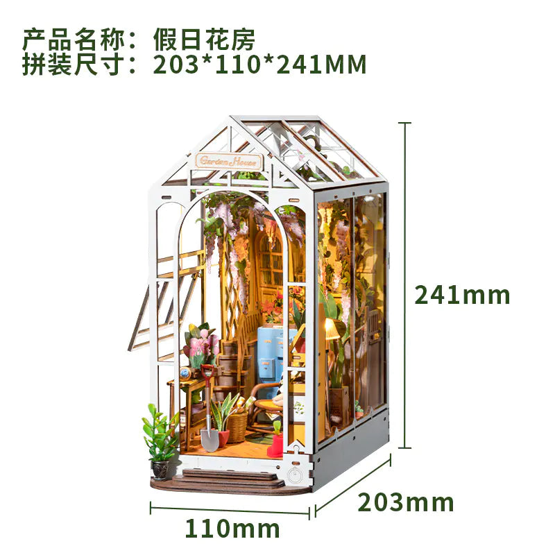 DIY Wooden House Puzzle Assembly Toy Model Kit