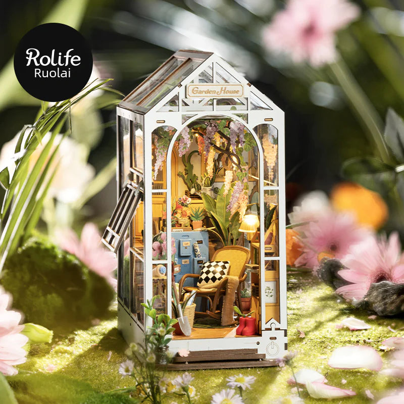 DIY Wooden House Puzzle Assembly Toy Model Kit