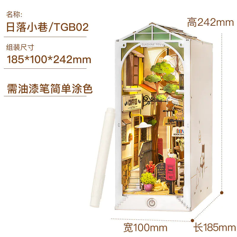 DIY Wooden House Puzzle Assembly Toy Model Kit
