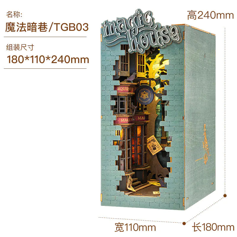 DIY Wooden House Puzzle Assembly Toy Model Kit