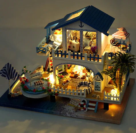 DIY 3D Wooden Puzzle House Model for Kids