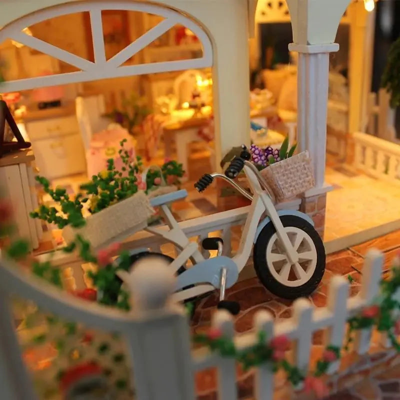 DIY Wooden Miniature House Building Model Kit