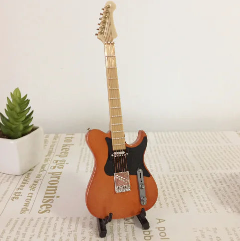 Miniature Wooden Acoustic Electric Guitar Model (One Set)