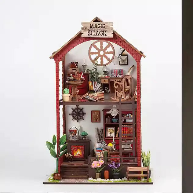 DIY Mini House Model with Lights for Kids Gift