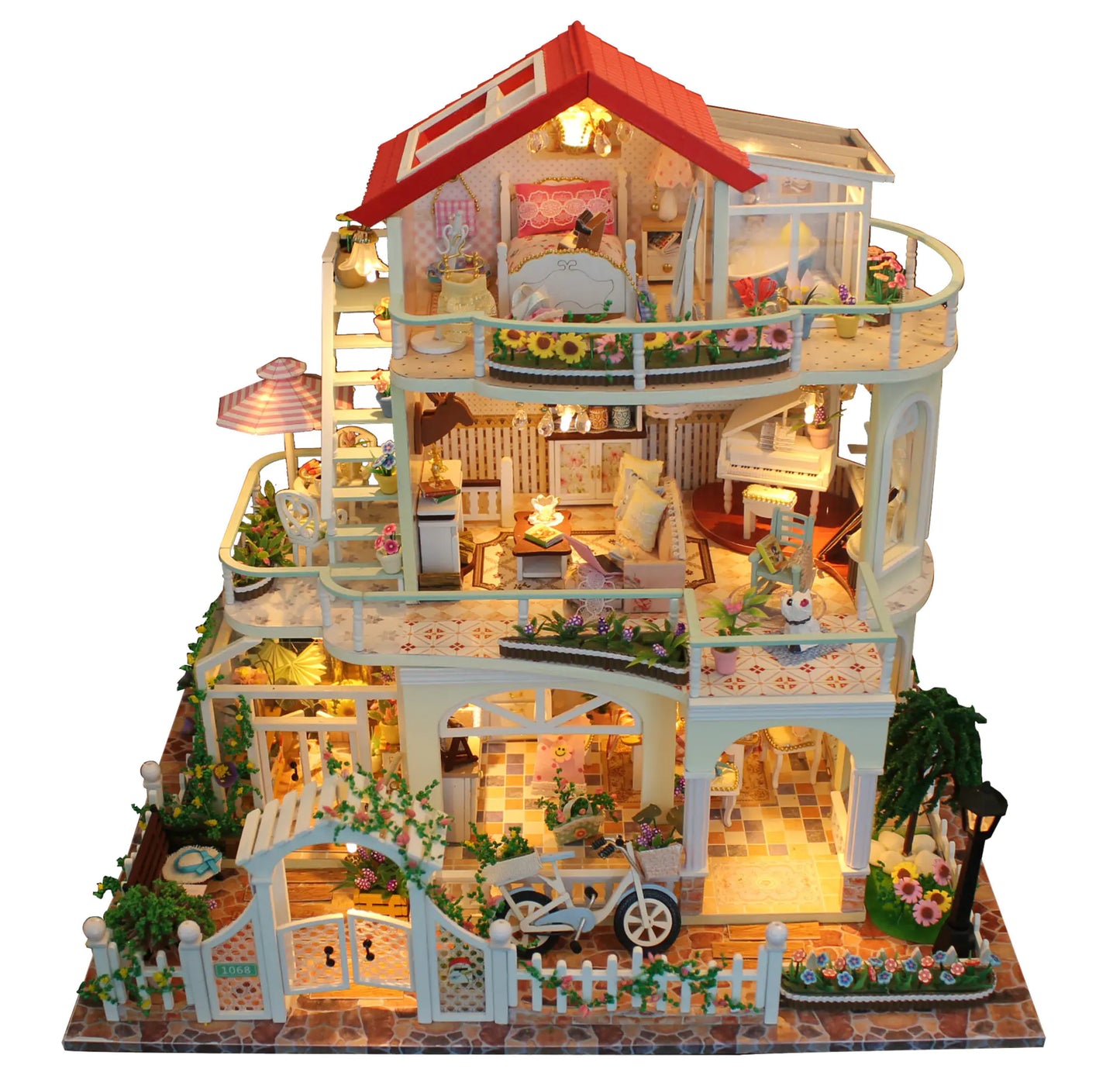 DIY Wooden Miniature House Building Model Kit