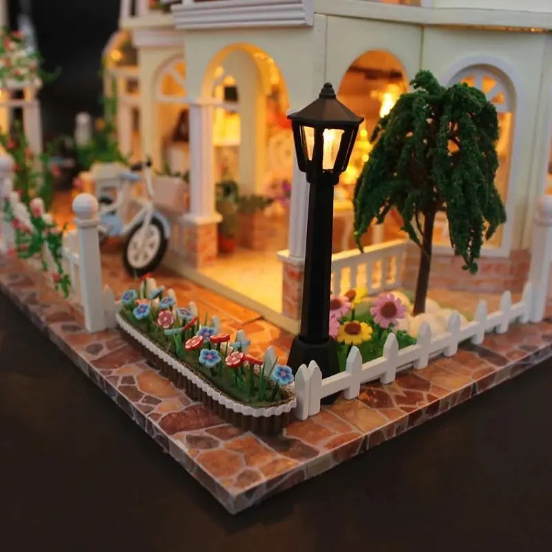 DIY Wooden Miniature House Building Model Kit