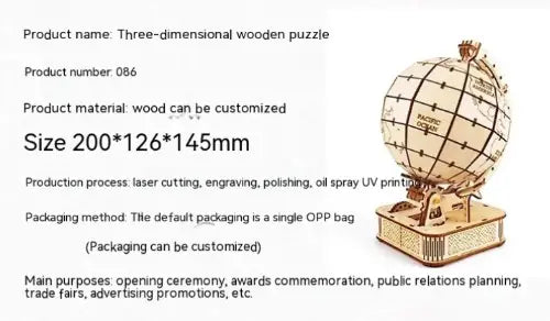 Earth Puzzle Wooden Model