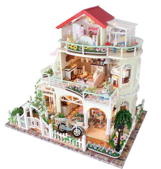 DIY Wooden Miniature House Building Model Kit