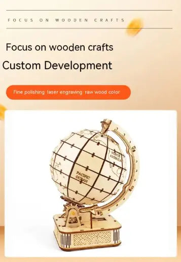 Earth Puzzle Wooden Model