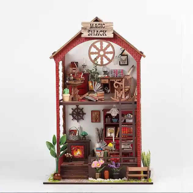 DIY Mini House Model with Lights for Kids Gift