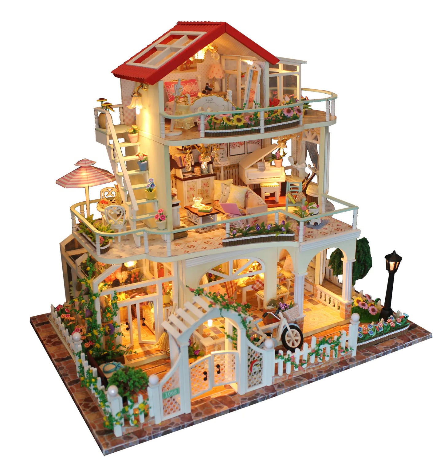 DIY Wooden Miniature House Building Model Kit