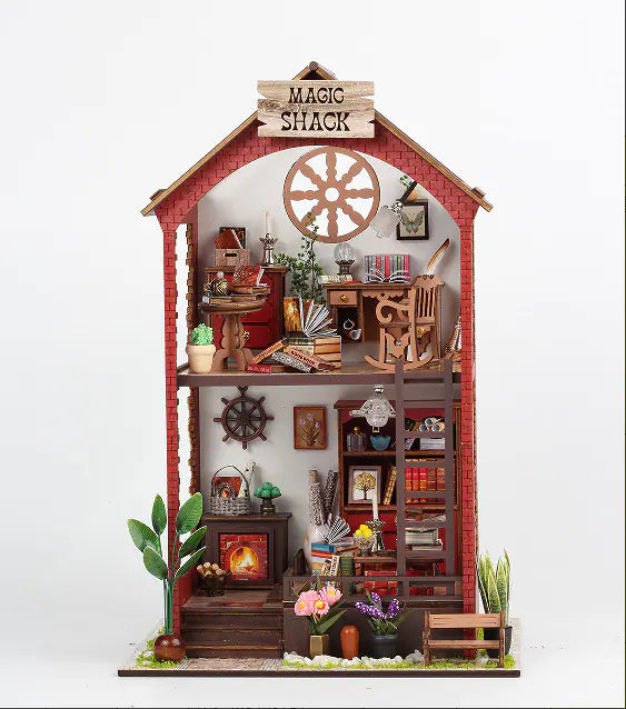 DIY Mini House Model with Lights for Kids Gift