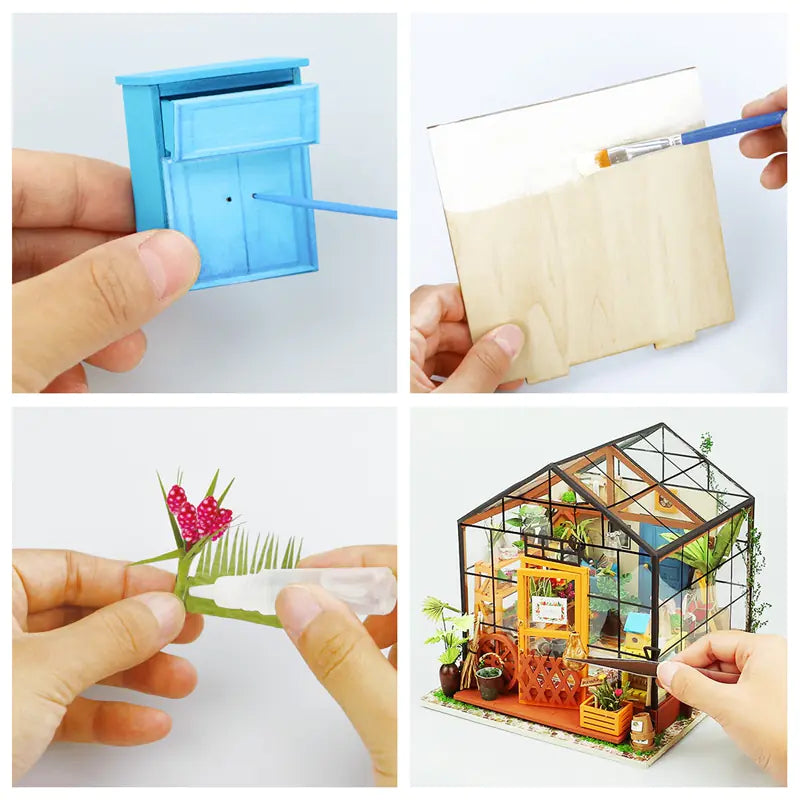 3D Puzzle Model DIY Kit - Creative Flower House